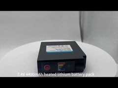 7.4v 4400mAh bateria recarregável de lítio aquecida