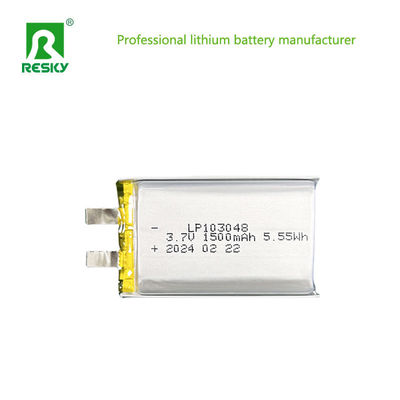 comprar 103048 Célula de bateria de polímero de lítio 3.7V 1500mAh 5.55wh Baterias de polímero de lítio online manufacture