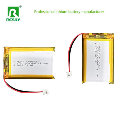 comprar 500 ciclos Lipo Bateria 104060 3000mAh 33.3wh 3.7V 11.1V online manufacture