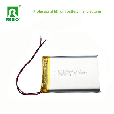 comprar 854565 Célula de bateria de polímero de lítio 3400mAh 3.7V Bolsa Lipo Li-polímero online manufacture