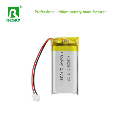 comprar Solar Lithium Cell 802040 3.7V 650mAh Rechargeable Lithium Ion Polymer Battery For Bauty Device Fabricação em linha