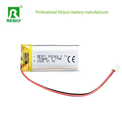 comprar Bateria recarregável Li-Polymer 102040 902040 3.7V 800mAh 850mAh Bateria de lítio Fabricação em linha