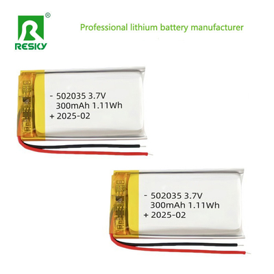 comprar Célula de bateria de lítio 502035 3.7v 300mAh bateria de polímero de lítio recarregável solar para fone de ouvido Bluetooth Fabricação em linha