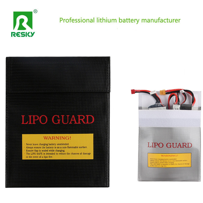 comprar Saco de Armazenamento Seguro para Bateria de Lítio RC à Prova de Fogo, Preto, Prata e Impermeável Fabricação em linha