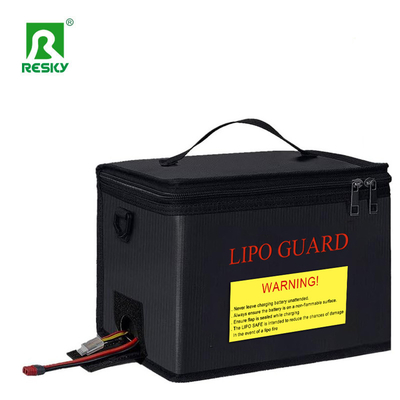 comprar Saco de segurança RC Lipo à prova d'água, à prova de fogo e à prova de explosão preto prateado 215X145X165mm para carregamento seguro Fabricação em linha