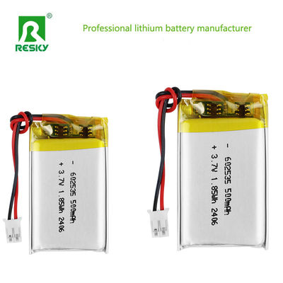 comprar Célula de bateria de polímero de lítio 602535 3.7V 4.2V 400mAh 500mAh 1.85wh Baterias Lipo de Energia Fabricação em linha
