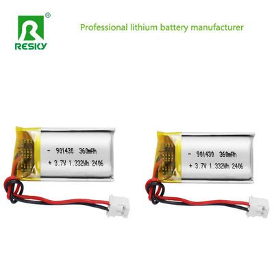 comprar Célula de bateria de polímero de lítio 3,7V 901430 360mAh 1,33wh Pacote de bateria de polímero de lítio recarregável Fabricação em linha