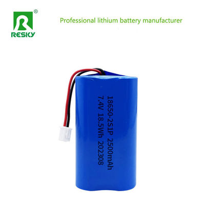 comprar Lithium Ion Battery 18650 2s 7.4V 2500mAh 18.5wh Li-ion Rechargeable Batteries Fabricação em linha