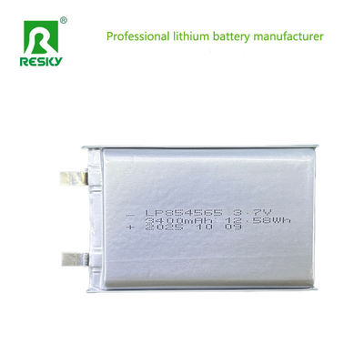 comprar Power Lithium Cell 854565 3.7V 3400mAh 12.58wh Solar Lithium Ion Polymer Battery Pack Fabricação em linha