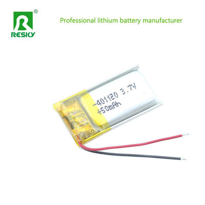Celular de bateria de polímero de lítio 401120 3.7V 50mAh Para dispositivos inteligentes