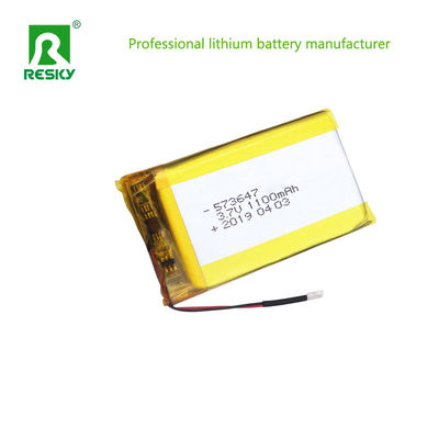Célula de bateria de polímero de lítio prismático 573647 553450 3.7V 1100mAh Baterias de armazenamento de energia