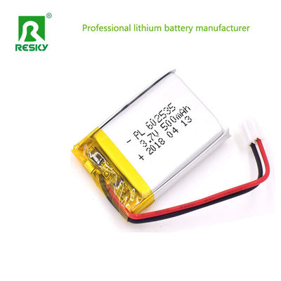 Célula de bateria de polímero de lítio quadrado 602535 3.7V 4.2V 400mAh Para Smart Watch