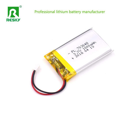 Célula de bateria solar de polímero de lítio 703048 1000mAh 3.7V Para eletrônicos de consumo