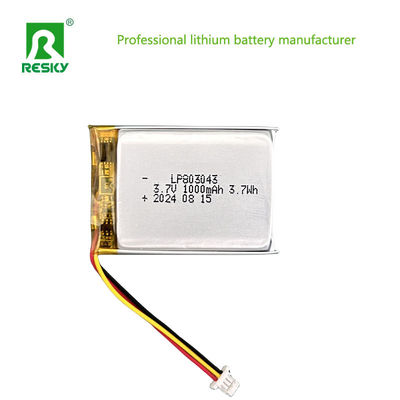 Bolsa de Bateria Solar de Lítio Polímero 803040 3.7V 1000mAh 3.7wh Potência