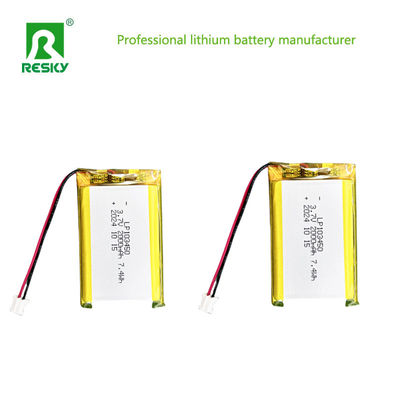 103450 Bateria de lítio polímero 3.7V 7.4V 2000mAh Baterias recarregáveis Lipo