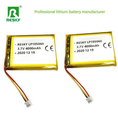 105060 Baterias Lipo de Lítio Polímero 3.7V 4000mAh Para alto-falante Bluetooth
