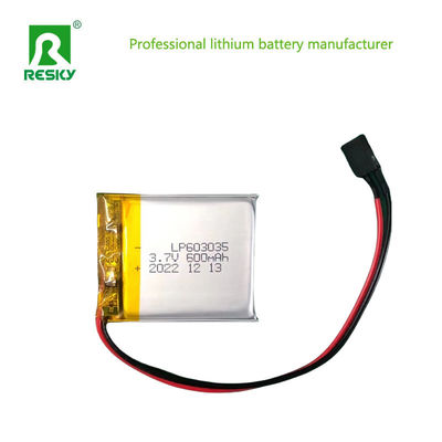 603035 Bateria de polímero de lítio 3,7 V 600 mAh Baterias recarregáveis de polímero de lítio