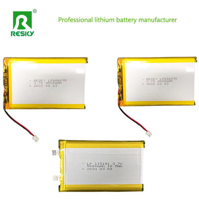 Bateria recarregável Lipo Baterias de iões de lítio Polímero Célula de bateria 606090 3.7V 4000mAh