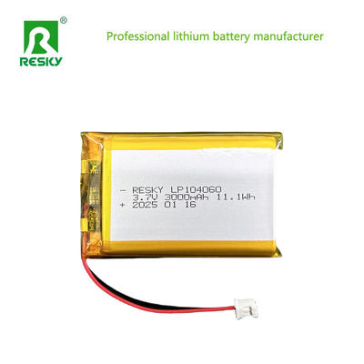 3.7V Bateria de lítio polímero 104050 104060 3000mAh Baterias de íons de lítio