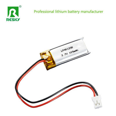 Potência Bateria Lipo 401230 3.7v 105mAh Bateria recarregável de iões de lítio polímero para relógio inteligente