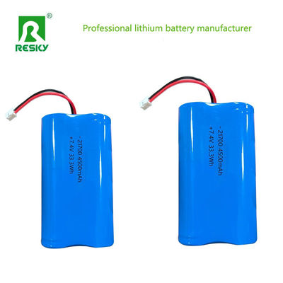 Célula de lítio 21700 7.4v 5000mAh 18.5wh Bateria recarregável de íons de lítio para luz solar
