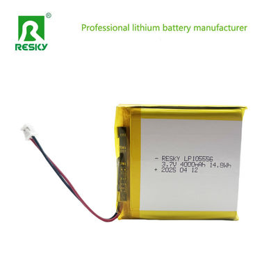 Célula de íons de lítio 105556 3.7v 4000mAh 14.8wh Bateria recarregável de íons de lítio polímero