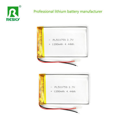 Potência Bateria Lipo 503759 3.7v 1200mAh 4.44wh Bateria recarregável de íons de lítio