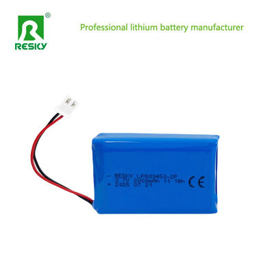 LP803450 2P 3.7V 3000mAh 11.1wh Bateria de Polímero de Lítio Recarregável para GPS Tracker