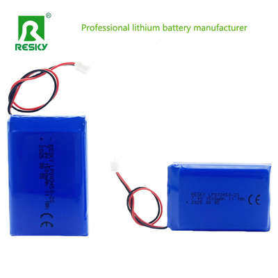 Power Lithium Polymer Battery Pack 803450 2S 7.4V 1500mAh 11.1wh bateria lipo para dispositivo de rastreamento