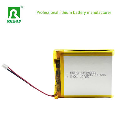 Célula de íons de lítio 105556 3.7v 4000mAh 14.8wh Bateria recarregável de íons de lítio polímero