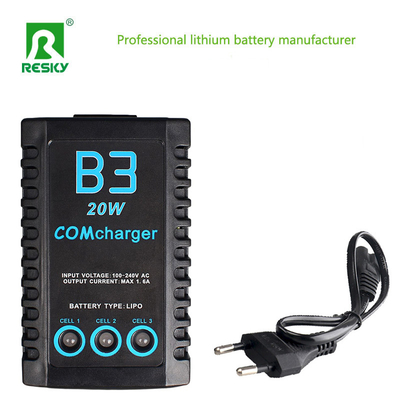 B3 20W Balance recarregável Lipo bateria carregador Para 2s 3s 7.4V 11.1V RC Carro Avião baterias