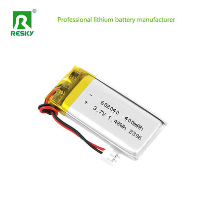 Célula de bateria de lítio-polímero 602040 400mAh 450mAh 3.7V 1.48wh Potência Bateria Lipo-Li-polímero